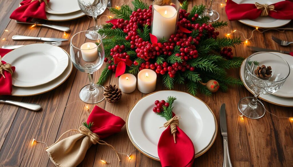 Christmas table decor