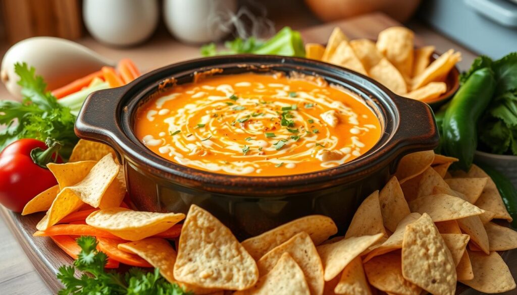 Creamy Crockpot Buffalo Chicken Dip