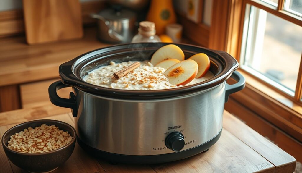 Crockpot Apple Cinnamon Steel-Cut Oats recipe