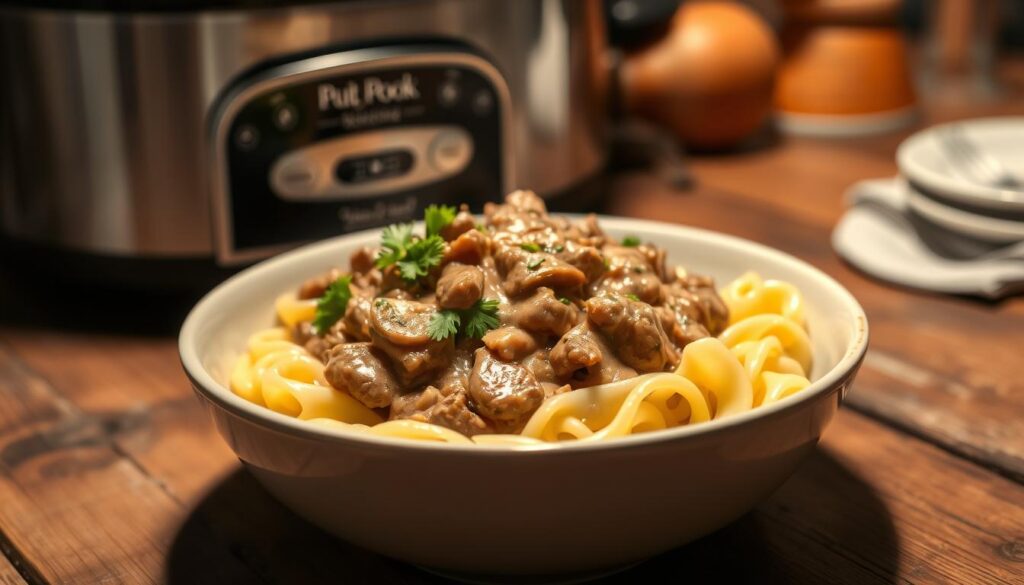 Crockpot Beef Stroganoff