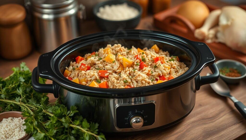 Crockpot Chicken and Wild Rice Casserole