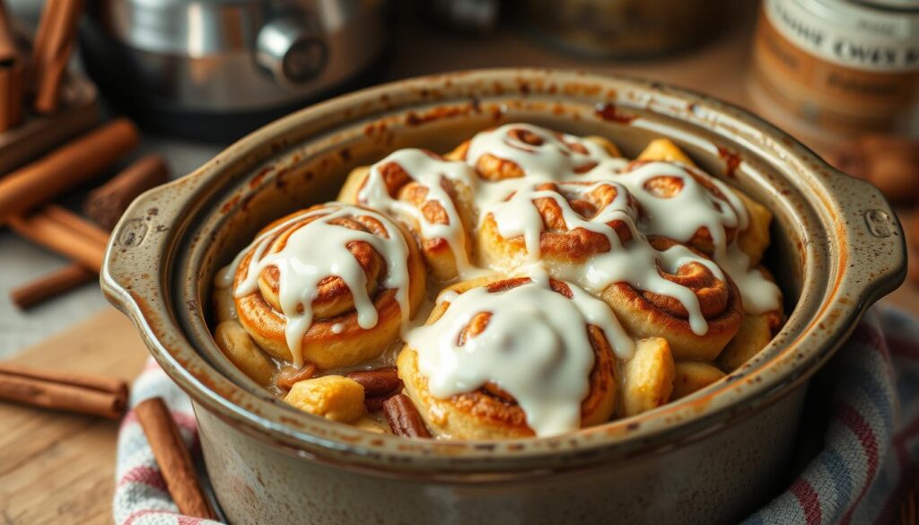 Crockpot Cinnamon Roll Casserole recipe