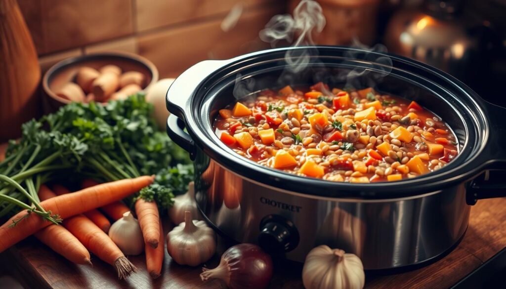 Crockpot Lentil and Sweet Potato Stew recipe