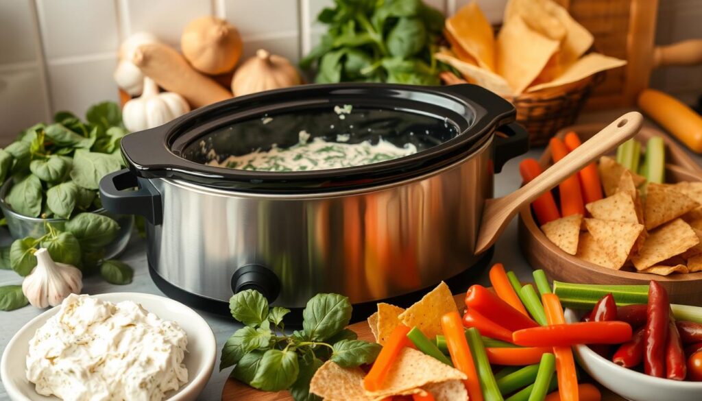 Crockpot Spinach and Artichoke Dip Recipe