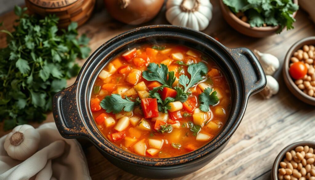 Crockpot Vegetarian Minestrone Soup