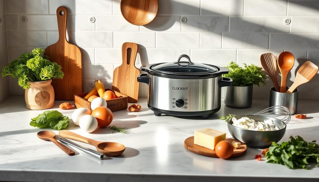 Slow Cooker and Cooking Utensils