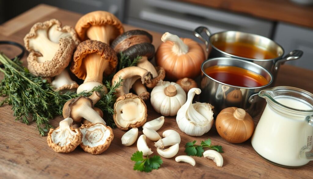 Wild Mushroom Soup Ingredients