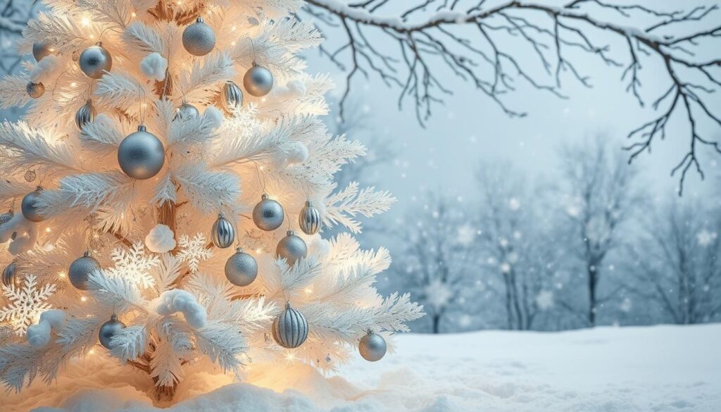 Winter Wonderland: Creating a Snowy, Silver, and White Christmas Tree Theme