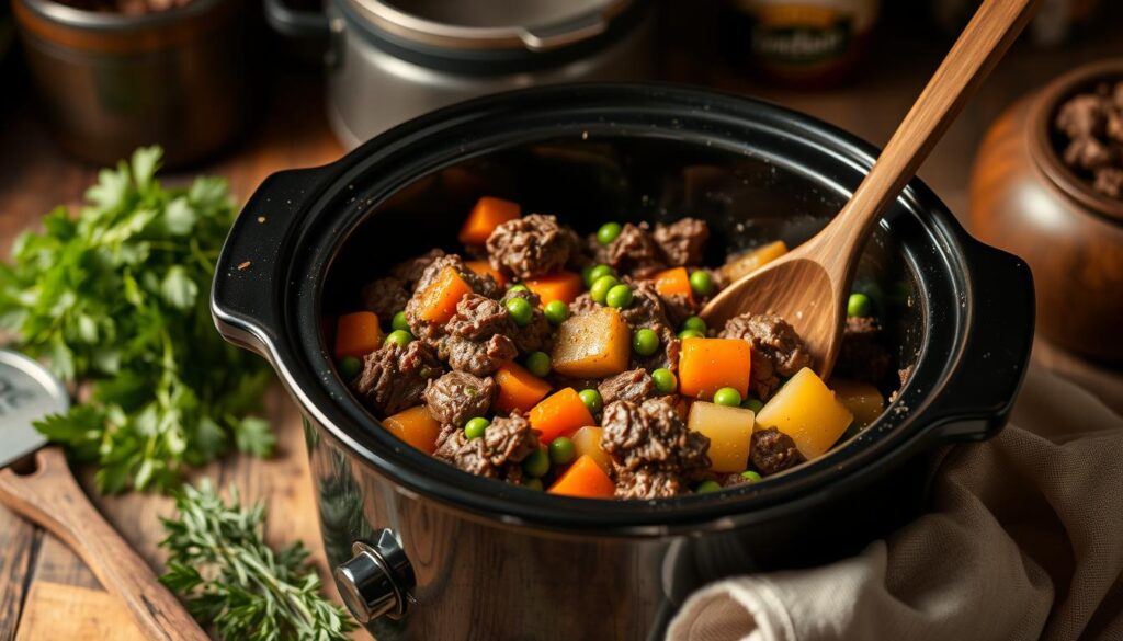 crock pot beef and vegetable filling