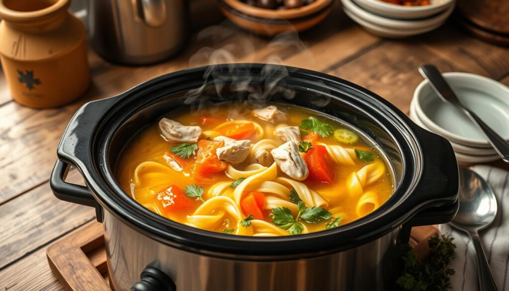 crockpot chicken noodle soup