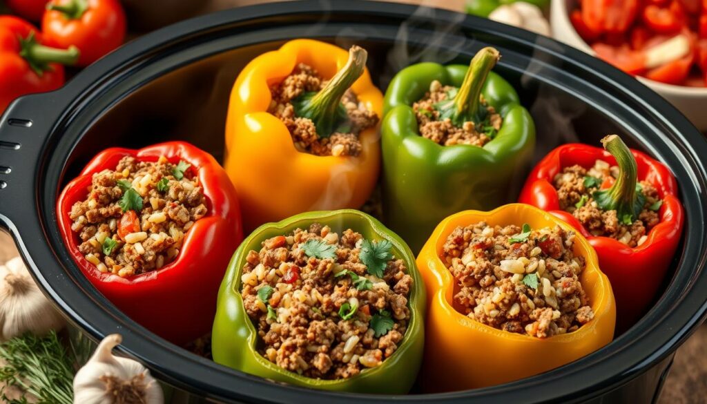 ground beef stuffed peppers