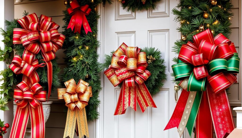 outdoor holiday ribbons