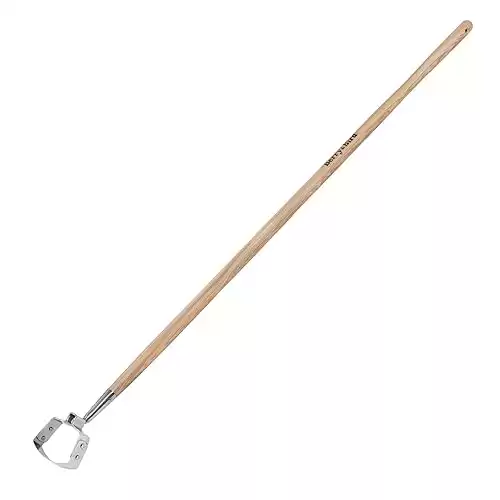 Berry&Bird Garden Weeder Hoe, 63” Stainless Steel Hula Hoe for Weeding, Action Stirrup Hoe for Gardening Loop Scuffle Hoe with Wooden Long Handle Hand Weeder Tool Push Pull Dutch Hoe Heavy D...