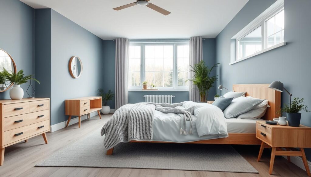 Blue and Gray Scandinavian Bedrooms: Cool and Cozy