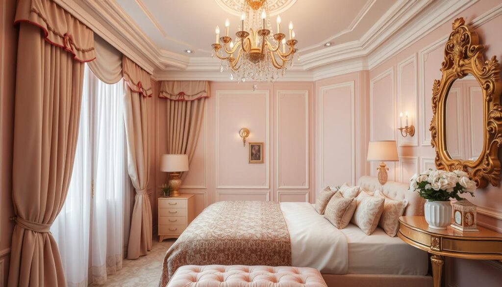 Blush and Gold Glam Guest Bedrooms: Feminine and Luxe