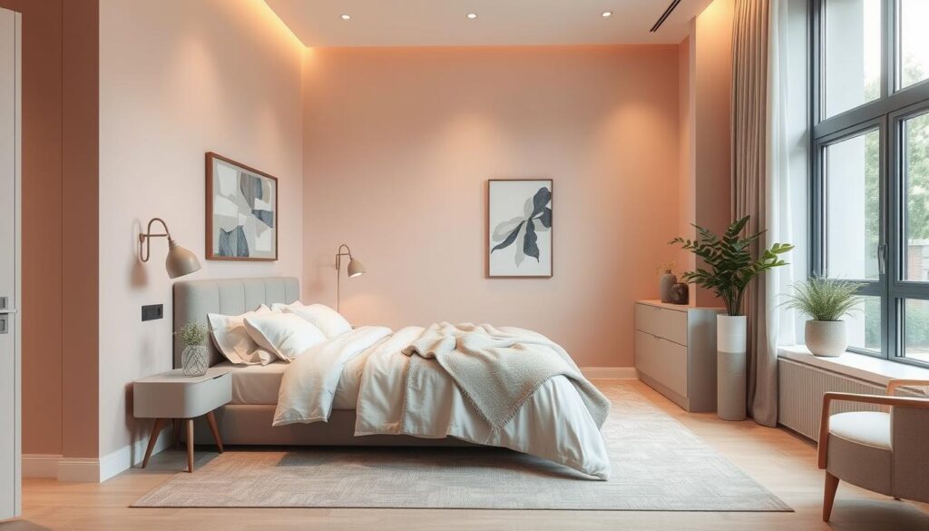 Blush and Gray Guest Rooms: Soft and Modern Color Pairings