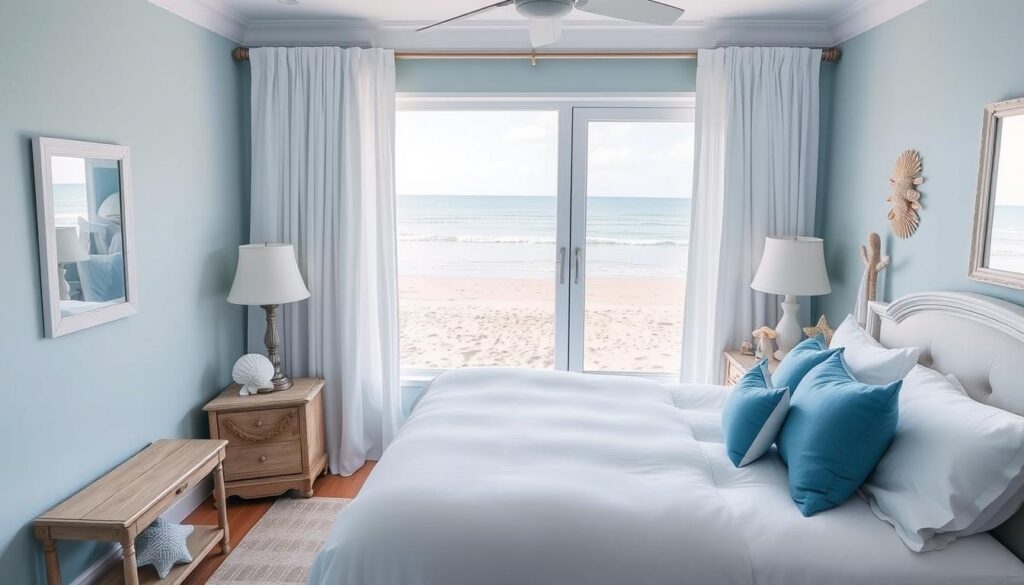 How to Use Soft Blue and White for a Serene Coastal Bedroom