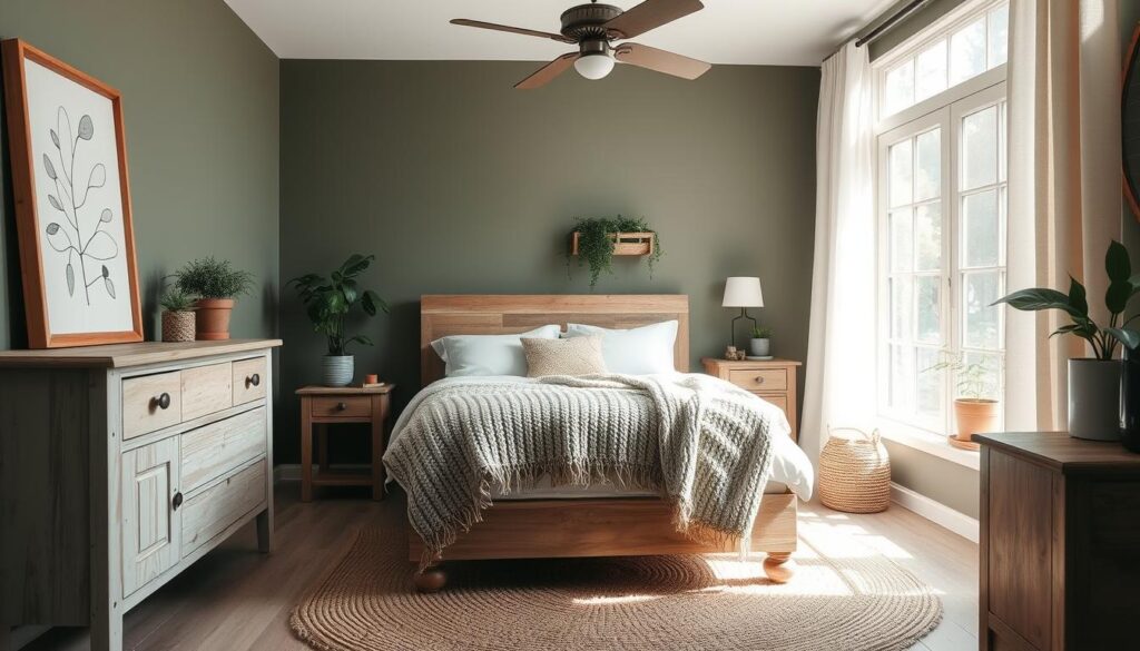 Rustic Green Bedrooms with a Farmhouse Twist