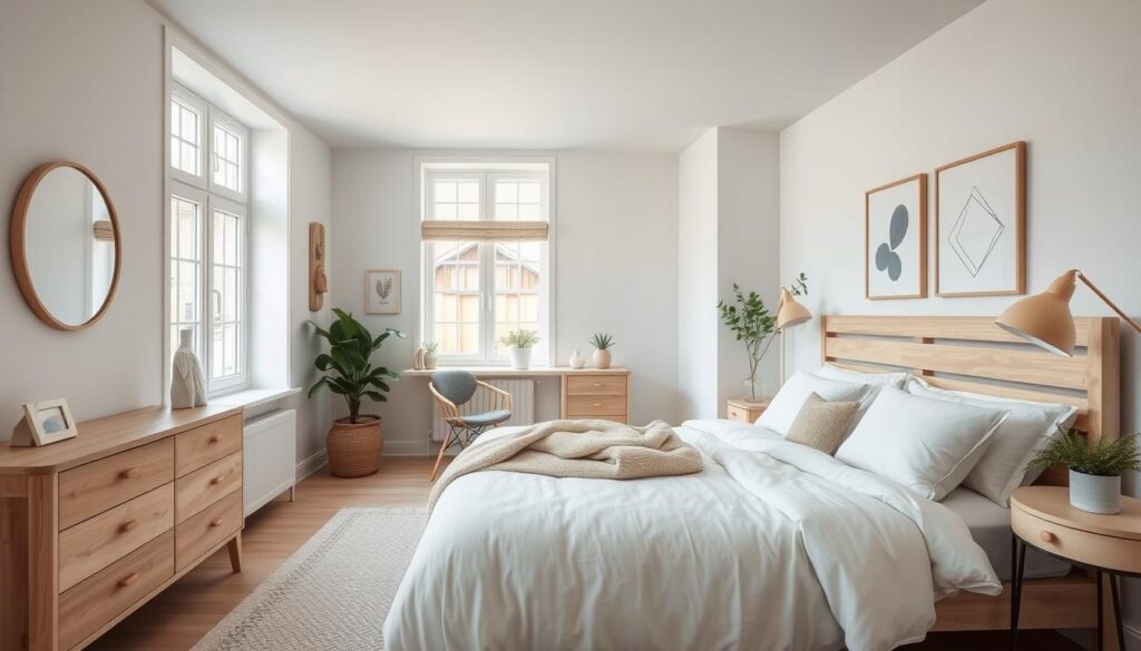 Scandi-chic bedroom