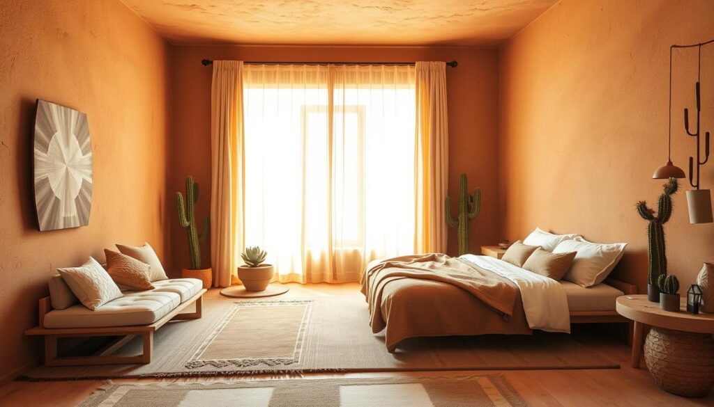 Warm Terracotta and Rust: Cozy Desert-Inspired Guest Rooms