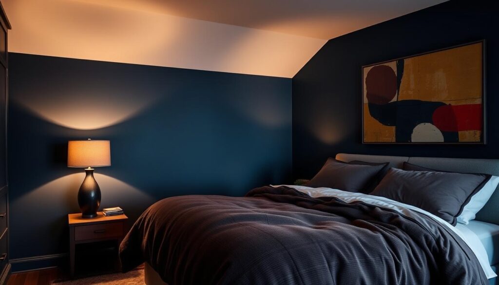 dark bedroom walls