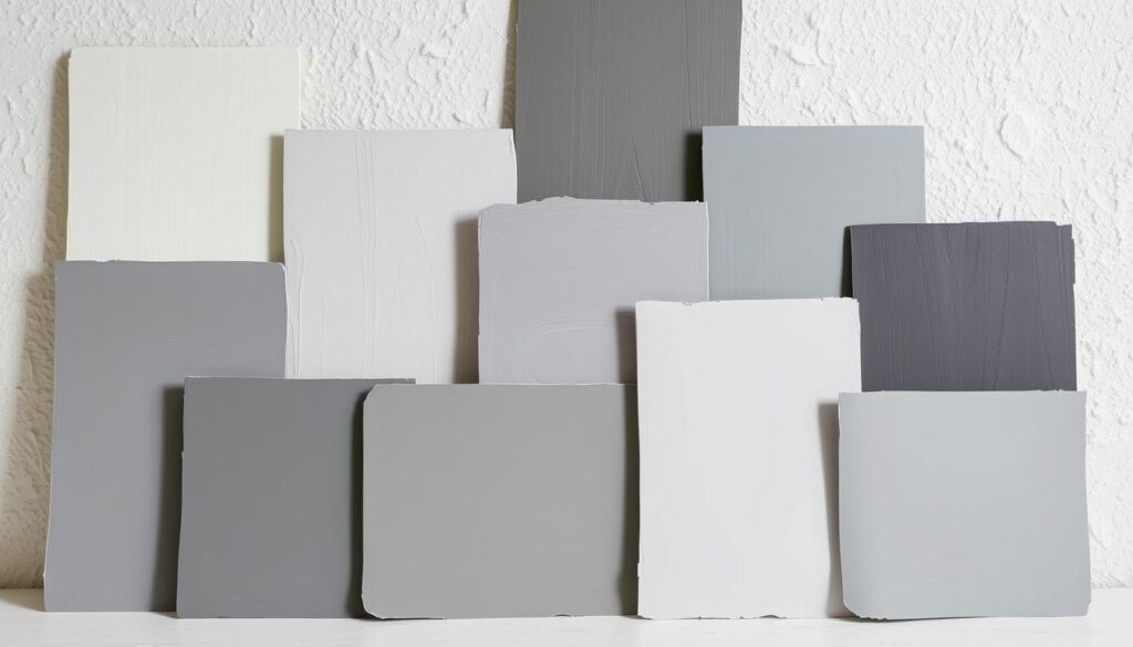 gray paint samples