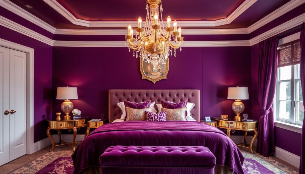 purple bedroom decor