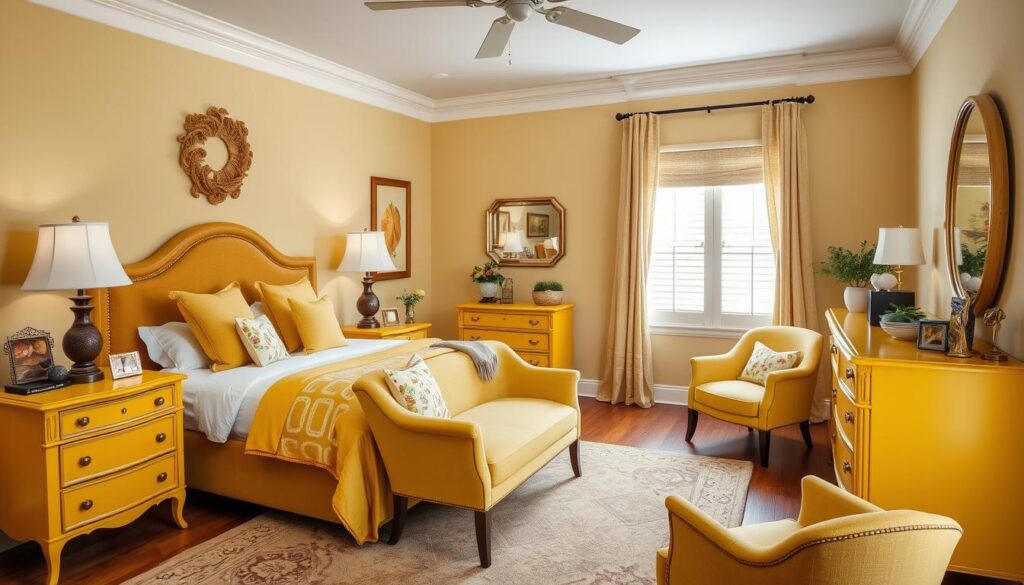 yellow bedroom furniture