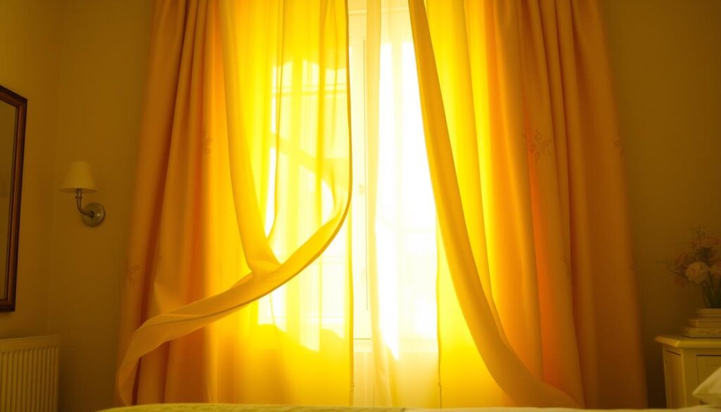 yellow curtains