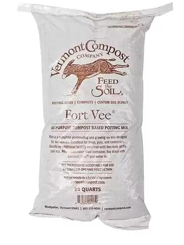 Fort Vee - Organic Potting Soil Mix | High-Nutrient Compost-Based Potting Soil for Indoor & Outdoor Container Seed Starting, Plants & Vegetables Organic Gardening | 20 Quarts