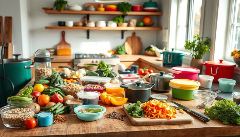 Batch Cooking Meal Prep Setup