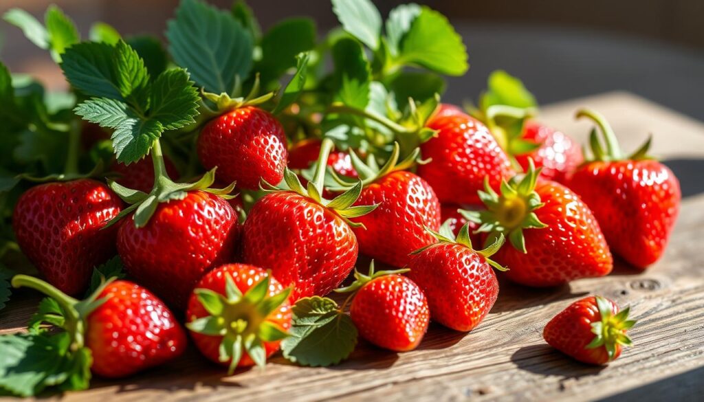 Fresh Strawberries for Pink Drink Preparation