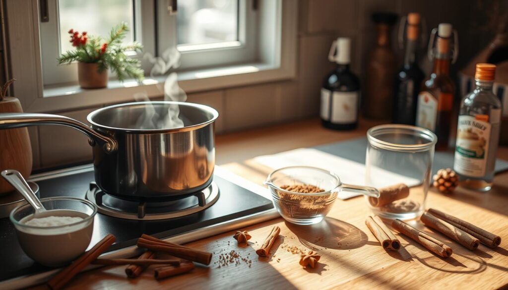 Homemade Cinnamon Dolce Syrup Preparation