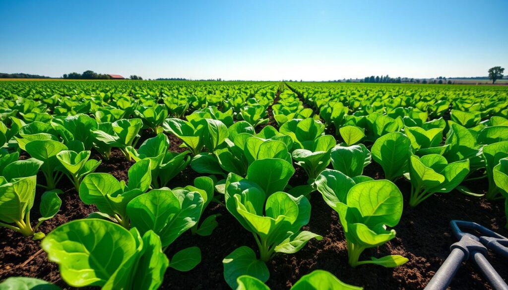 spinach farming