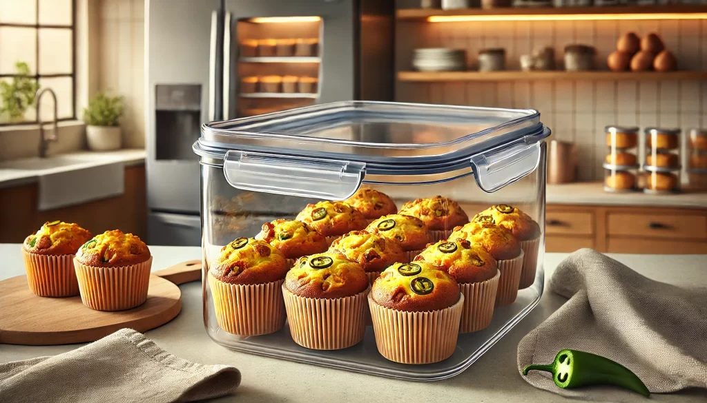 egg muffins with sausage and cottage cheese storage