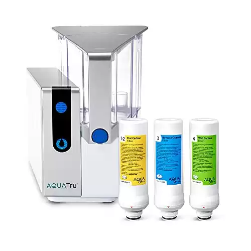 AquaTru Classic Countertop Water Filtration Purification System for PFAS & Other Contaminants with Exclusive Ultra Reverse Osmosis Technology (No Installation Required) | BPA Free (AquaTru Classic...