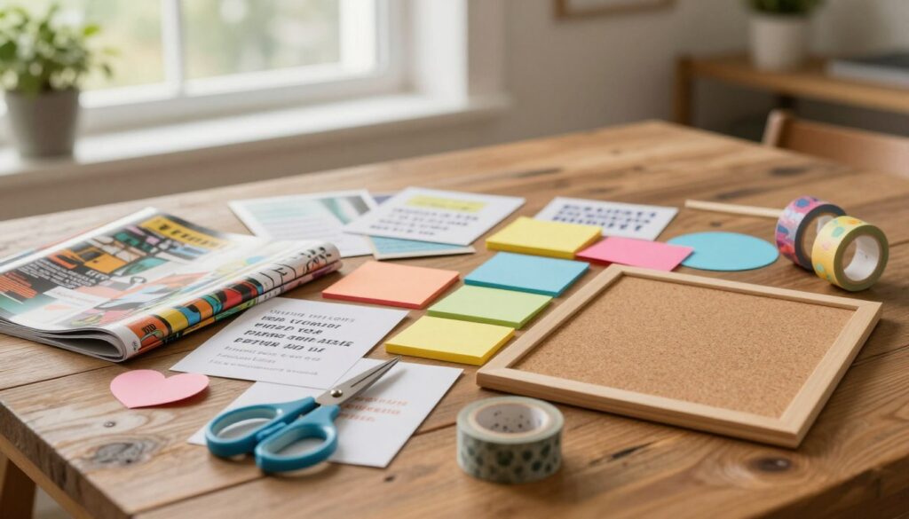 vision board supplies